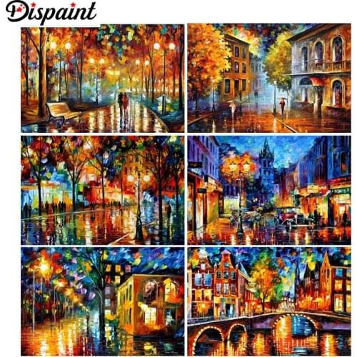 Dispaint Full Square/Round Drill 5D DIY Diamond Painting "Colored oil painting" 3D Embroidery Cross Stitch 5D Home Decor Gift