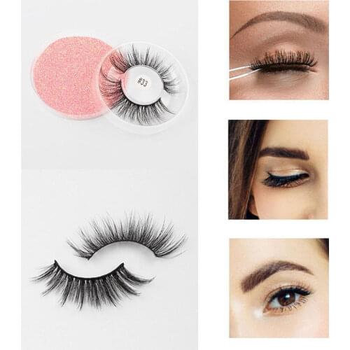Lashes 3D Mink Eyelashes Thick Fluffy Soft Eyelash Extension High Volume Natural False Eyelashes Makeup Mink Eye Lashes 1pair