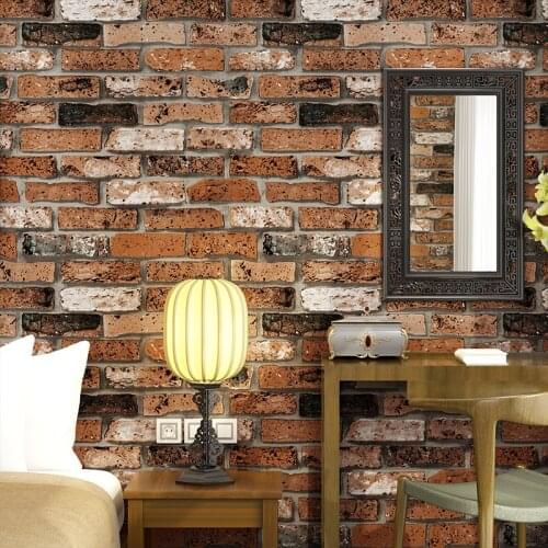 Beibehang wallpaper 3d bricks personality clothing store retro bar imitation brick wallpaper wallpaper background wallpaper