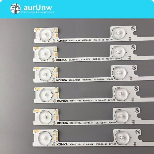 100pcs/Lot Original novo LED backlight tira bar para KDL48JT618A KDL48JT618U KDL48SS618U 35018539 35018540 6 LEDS (6 v) 442mm