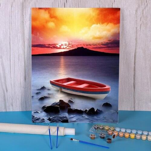 Landscape Moon Painting By Numbers Set Oil Paints 50*70 Painting On Canvas Home Decoration For Wholesale