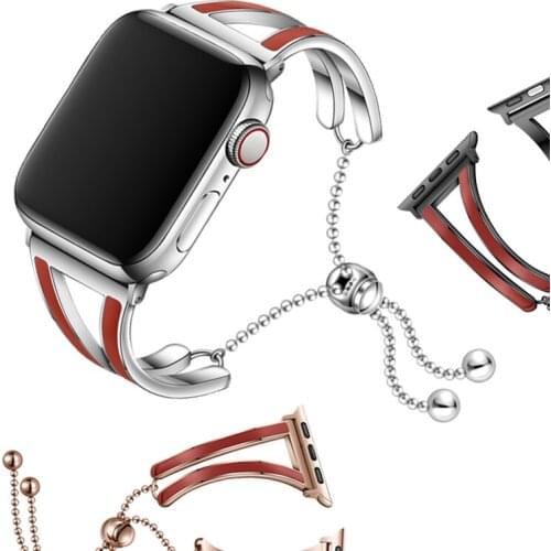 Womens Wrist Strap For Apple Watch Series 5 4 3 40/44mm Ladies Watch Bands For Apple Watch 3 2 Bracelet Correas De Reloj