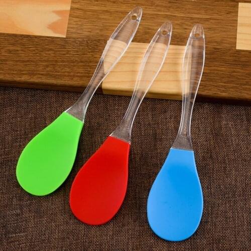 Rice Serving Spoon Shovel Heat Resist Cooking Spoon Long Handle Flexible Silicone Rice Spoon Non Stick Rice Paddle Rice Scooper