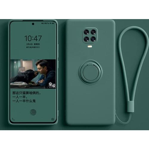 Luxury Silicone Case For Xiaomi Mi Redmi Note 9 10 11 10T Pro Max 9S Note9 Note10 POCO X3 NFC F3 With Ring Holder Stand Cover on