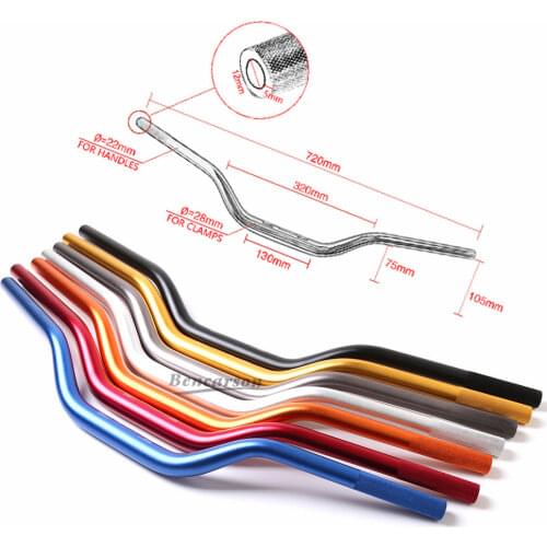 28mm 1-1/8'' Motorcycle CNC Handlebar Scooter Steering Wheel Motocross Handle Bars For Pit Bike Cafe Racer Yamaha Benelli Honda