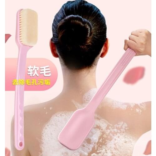 Bath Brush Back Body Bath Shower Sponge Scrubber Brushes With Handle Exfoliating Scrub Skin Massager Exfoliation Bathroom Brush
