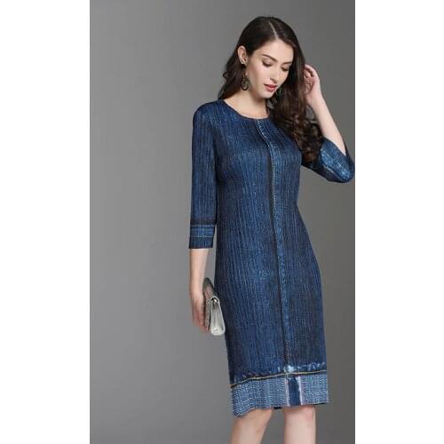 Модные джинсовые платья Shyslily China At AliExpress