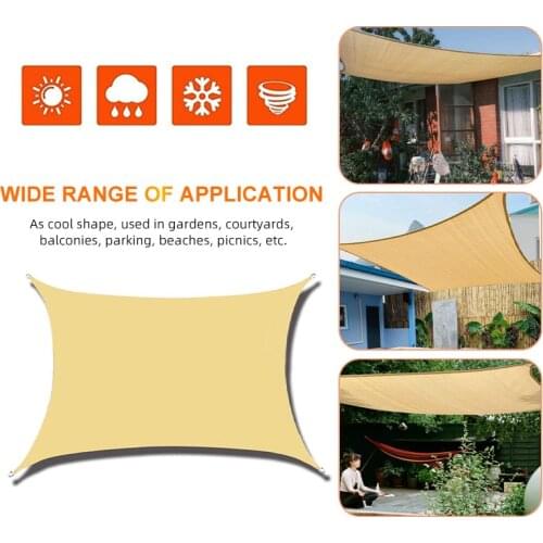 Anti-UV Sunshade Cloth Waterproof Shade Canvas Shelter Awning exterior waterproof tarpaulin for Camping Summer outdoor courtyard