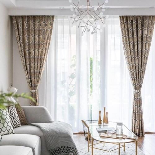 Modern Blackout Curtains Leaves Pattern For Living Room Window Bedroom shading Ready Made Finished Drapes Blinds BJL 2581C
