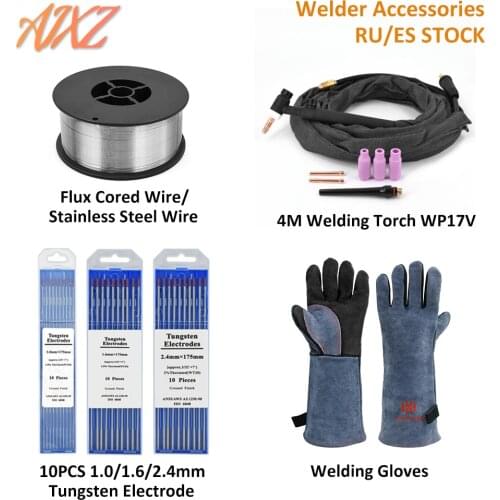 WP17 TIG Torch 0.8 Mig Wire Flux Cored Gas Wires Stainless Steel Wires Tungsten Electrode welding Accessories for Welder Machine