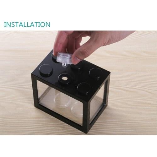 Micro Landscape Lamp LED Light Waterproof Aquarium Fish Tank Light Home Table Decoration Small Eco Cylinder Accessories