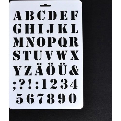 Lettering Stencils, Letter and Number Stencil, Painting Paper Craft Alphabet and Number Stencils(#1)