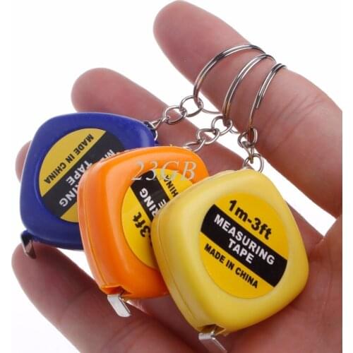 Retractable Ruler Measure Pull Ruler Keychain 1m/3ft Mini Portable JUN19_20