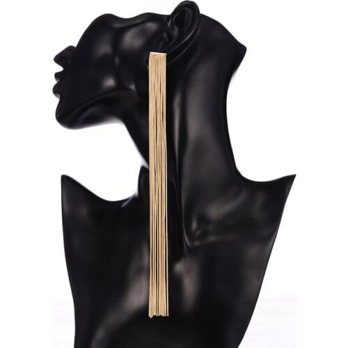 Long Chain Tassel Drop Earrings For Women Retro New Copper Female Dangle Party Earring Fashion Jewelry pendientes mujer