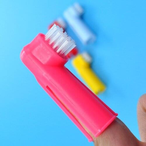 1PCS Hot Selling Pet Cat Dog Tooth Finger Brush Dental Care for Pet Toothbrush Mouth Cleaning Toothbrushes Plastic Cat Brushes