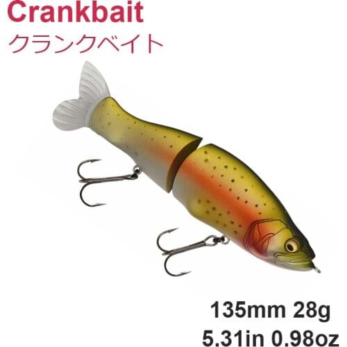 13.5CM 28G Floating Wobblers Fishing Lures Crankbait Swimbait 2 Segment Trolling Hard Artificial Bait For Fishing Tackle Lure