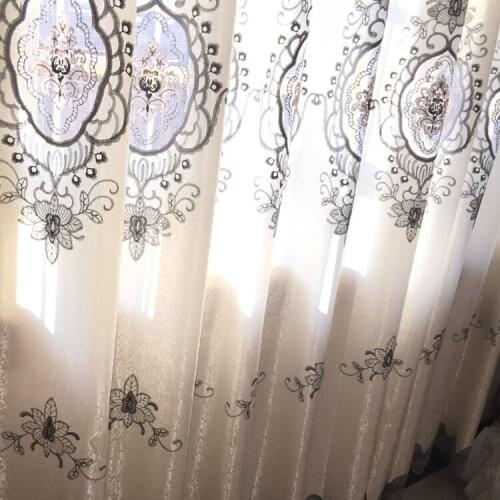2016 new Europe Embroidered tulle Window Curtains For living Room/ Bedroom Blackout Curtains Window Treatment /drapes Home Decor