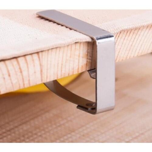 4pcs Of Stainless Steel Tablecloth Clip Wedding Corridor Table Cover Frame Round Tablecloth Stabilizer Clip Home Kitchen Tools