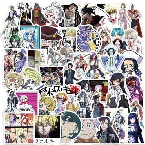 50Pcs Record of Ragnarok Japanese Anime Stickers for Bike Skateboard Laptop Notebook Car Cartoon Decal Sticker Childrens Toy