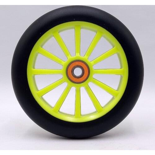 6PCS 125mm Roller Skates Wheels High Elasticity Wear-resistant PU With ABEC-11 Bearing 87A Part