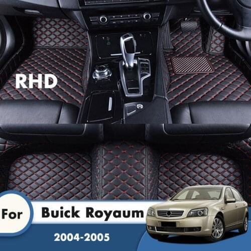 RHD Car Floor Mats For Buick Royaum 2005 2004 Waterproof Leather Carpets Custom Auto Styling Foot Pads Car Accessories Cover Rug