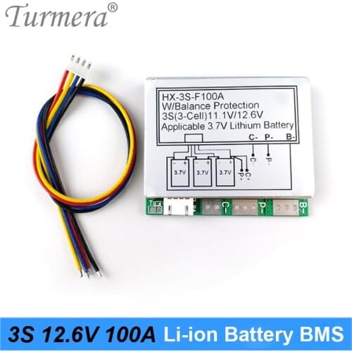 BMS 3S 100A Balancer PCM 18650 Lithium Battery Protection Board 3S BMS Li-ion Battery Balance 12.6V for Screwdriver Drill Motor
