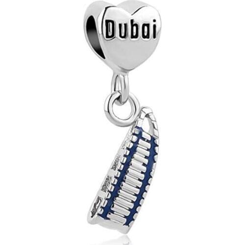 Free shipping Exquisite wooden boat pendant charm beads fit Pandora charm bracelet women jewelry holiday gifts