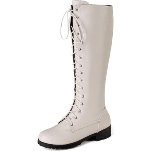 Big Size 9 10 11-17 boots women woman winter boots women women shoes botas Willow cross binding with round head