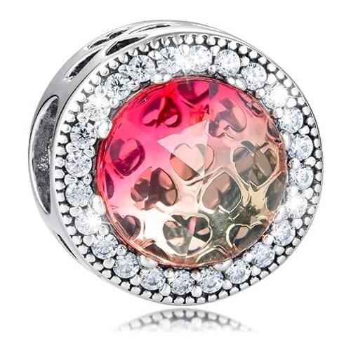 CKK Radiant Rose Charms 925 Original Fit Pandora Bracelet Sterling Silver Charm Beads for Jewelry Making Bead Berloque