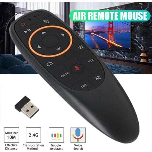 G10S ABS + Silicone Button 2.4GHz Wireless Voice Remote Control for Smart TV PC