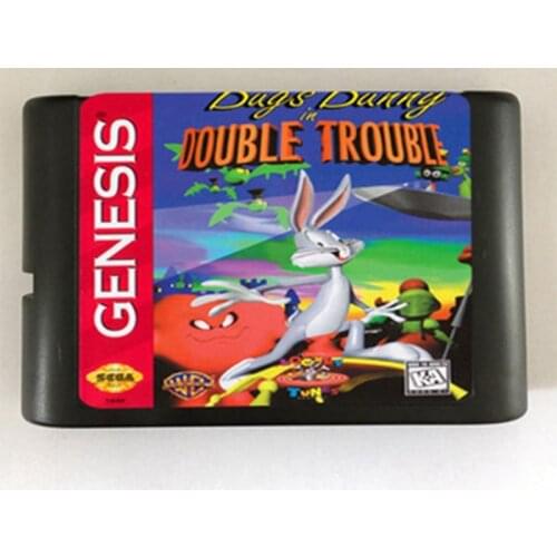 Bugs Bunny Double Trouble Game Cartridge Newest 16 bit Game Card For Sega Mega Drive / Genesis System