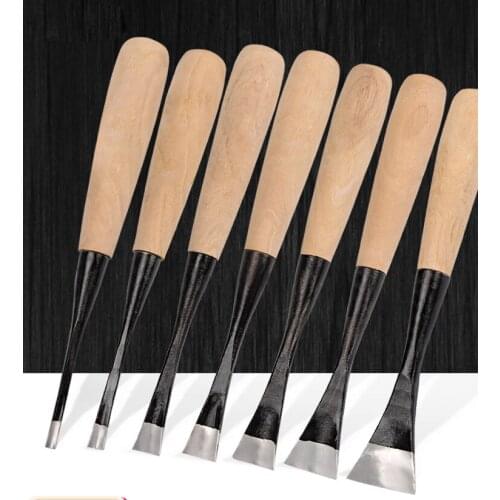 Root Carving Tools Wood Carving Knife Wooden Spatula Shallow/Medium/Deep Round Woodworking Chisel Handheld Carved Tools