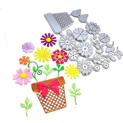 Julyarts Flowerpot Cutting Dies New Dies Scrapbooking Soldes Stencils Tencil Scrapbooking DIY Album Paper Card Embossing Decor