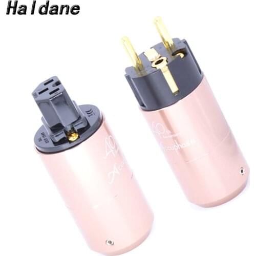Haldane pai HIFI Accuphase 40th EU EUR Schuko Power plug IEC Commector Amplifier CD VCD DVD AC Power Cable Plug Connector