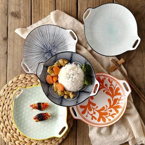 Ceramic Plate Dinner Bone China Saucer Tablewre Porcelain Dish Sushi Storage Decorative Dinnerware Household Kitchen Supplies