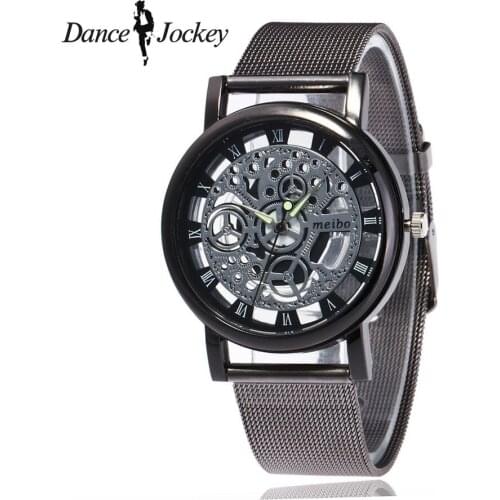 2020 Hot Sell Brand mens mesh belts metal watch Simple Style Mesh belt women quartz watches fashion hollow designer ladies watch