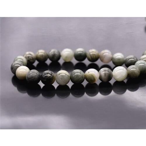 Hot Sale 8mm Natural Gray Agate Beads Handmade Bracelet Necklace Jewelry Accessories Wholesale Strand