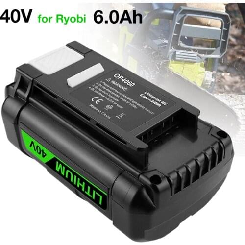 OP4050A OP4060 40V 6.0Ah Li-ion Battery for Ryobi 40-Volt Cordless Power Tools Battery OP4015 OP4026 OP4030 OP4040 OP40401