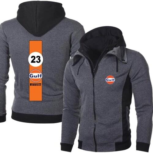 2021Fashion NEW Brand gulf hoodie Design Print Fleece Men Zipper for Sweatshirts Casual Men Hoodie Tops