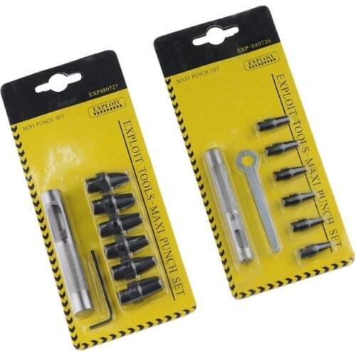 6PCS Leather Punch Set Hollow Punch Set 2-5mm for Punch Precise Holes In Leather or Plastic with Spare Punch Head