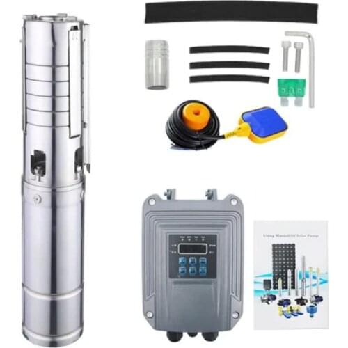 Bomba de agua dc solar water pumping machine solar pump solar water submersible pump system for irrigation agriculture