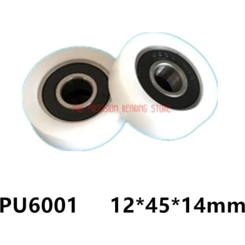 Plastic bearing nylon 6001 plastic bearing pulley roller hardware pulley accessories nylon lift door bearing 12*45*14mm