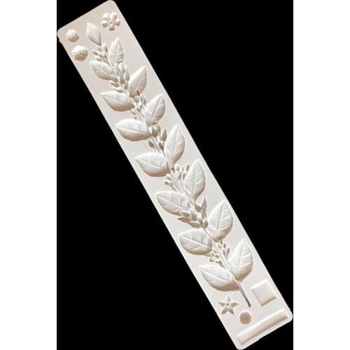 35.5*6.5*1CM DIY Sugar Craft Cake Jasmine leaves Petal Cake Silicone Mold Fondant Mold Cake Decorating Tools Gum Paste Mold