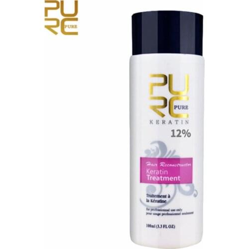 PURC Brazilian Keratin Treatment Hair Straightening100ml 12% Formalin Repair Damaged Hair And Straighten Hair Make Hair Smooth