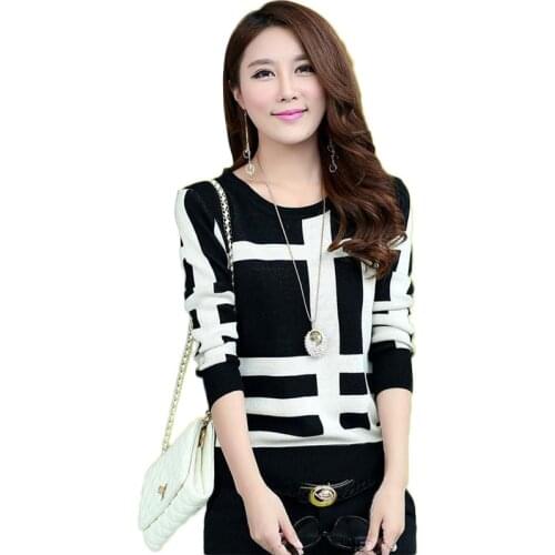 Womens Sweaters and Pullovers 2020 Spring Autumn Winter Christmas Sweater Women O-Neck Casual Kintted Bottoming Shirt Pull Femme