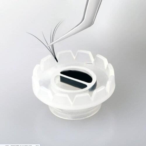 100pcs Individual Eyelash Glue Holder Grafting Eyelashes Cup Quick Blossom Ring Eye Extension Adhesive Stand