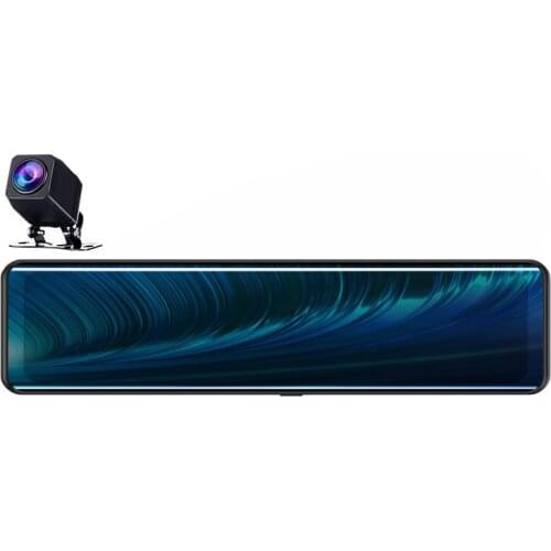 2020 Newest Dash Cam 1440P Dual Lens 2K Dashcam 12 Inch Rearview Mirror Car Dvr Driving Camera Recorder