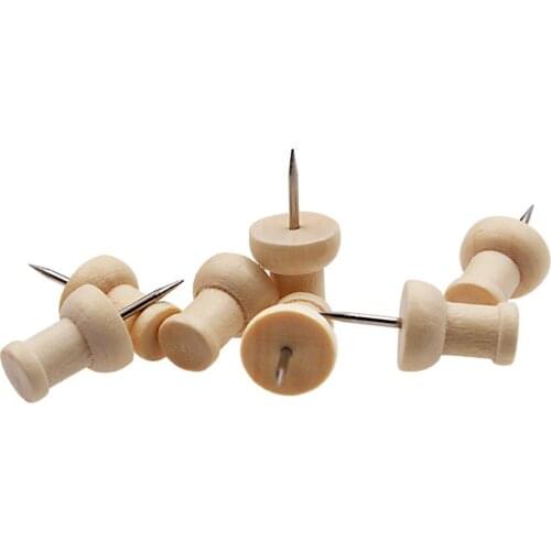 80 Pcs H-Shape Map Markers Wooden Drawing Photo Wall Studs Cork Board Pins Thumbtack Pushpins Painting Tool