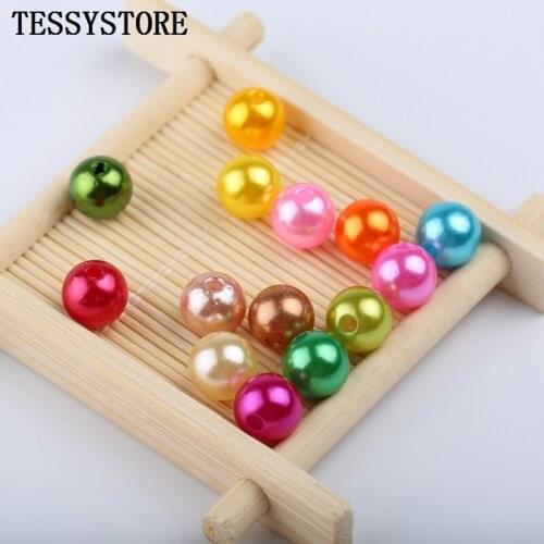 8mm/10mm Simulated Pearl Beads Round Colored Spacer Beads For Jewelry Making Bracelet Handmade DIY Accessories