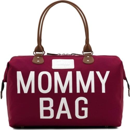 CHQEL Mommy Bag Burgundy Mommy Bag Mother Baby Care Bag